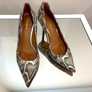 Coach Snakeskin Heels